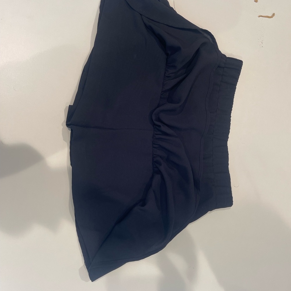 The Impeccable Pig Black Gathered Waist Shorts